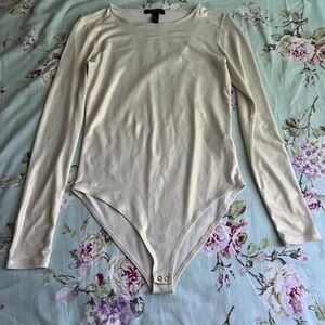 Cream Long Sleeve Bodysuit